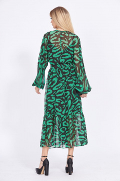 Платье EOLA 2324 черный-зеленый - фото 2