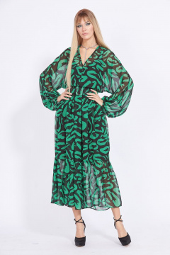 Платье EOLA 2324 черный-зеленый - фото 5