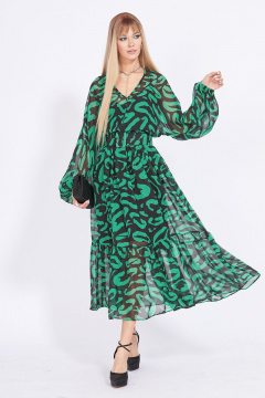 Платье EOLA 2324 черный-зеленый - фото 1