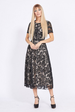 Платье EOLA 2331 беж-черный - фото 4