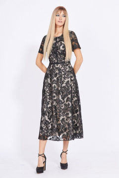 Платье EOLA 2331 беж-черный - фото 3