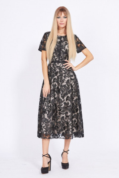 Платье EOLA 2331 беж-черный - фото 2