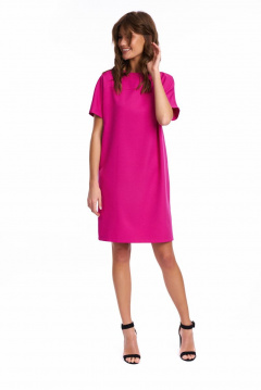 Платье с кольцами и фигурным вырезом на спине KaVaRi 1010.5 фуксия - фото 2