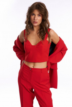 Топ-биюстье из текстиля с широкой бретелью KaVaRi 5002.1 красный - фото 3