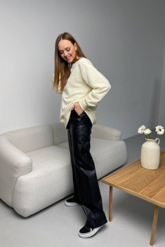 Демисезонный костюм из трикотажа и эко-кожи PUR PUR 11-140/1 - фото 3