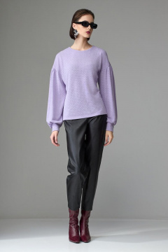 Джемпер с объемным рукавом и капельной горловиной Орхидея 1229 - фото 5