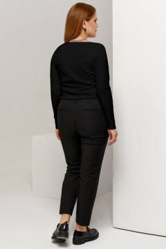 черный демисезонный джемпер из вискозы для базового стиля Панда 117540w черный - фото 2