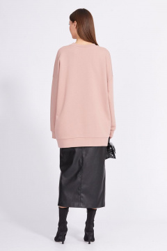 Юбка из экокожи по фигуре с разрезом и притачным поясом EOLA 2283.1 черный - фото 2