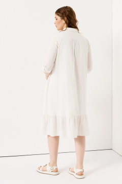 Платье с принтом-абстракция из хлопка для летних образов Панда 143080w белый - фото 3