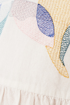 Платье с принтом-абстракция из хлопка для летних образов Панда 143080w белый - фото 4