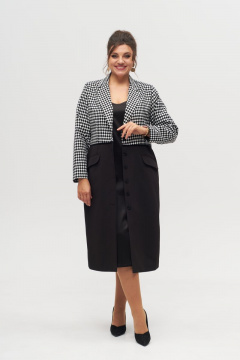 Платье Anelli 1319 черно-белый - фото 3