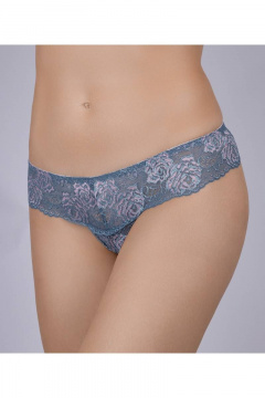Трусы-стринги из эластичного кружева Verally 1125-2 аквамарин - фото 3
