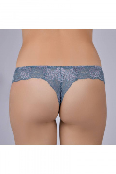 Трусы-стринги из эластичного кружева Verally 1125-2 аквамарин - фото 2