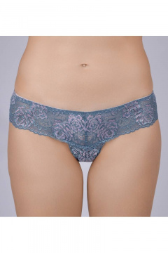 Трусы-стринги из эластичного кружева Verally 1125-2 аквамарин - фото 1
