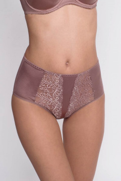 Трусы высокие из эластичного текстиля с частичным кружевом Milady 256 19.1 - фото 3