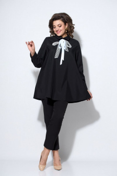 Блуза и брюки нарядный комплект из текстиля Koketka i K 1010-1 черный - фото 5