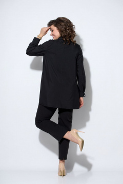 Блуза и брюки нарядный комплект из текстиля Koketka i K 1010-1 черный - фото 4