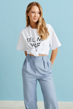 Деловые брюки из костюмной ткани с боковыми карманами ANNETE A233 - фото 2