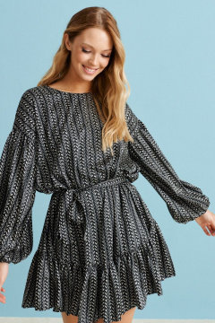 Платье нарядное из текстиля с классическим стилем ANNETE A3224 - фото 3