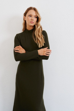 Платье А-силуэта из трикотажа в рубчик для повседневных образов ANNETE A3233 - фото 4