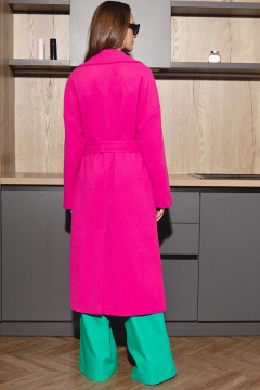 Демисезонное розовое пальто из пальтовой ткани AURA otd 7024 - фото 4