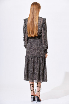 Платье в стиле casual с воланом и V-образным вырезом Орхидея 1187-1 - фото 2