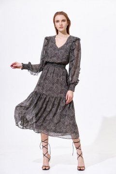 Платье в стиле casual с воланом и V-образным вырезом Орхидея 1187-1 - фото 5