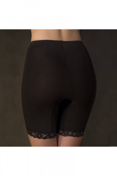 Панталоны из эластичного хлопкового трикотажа с кружевом Verally 175-2 черный - фото 2