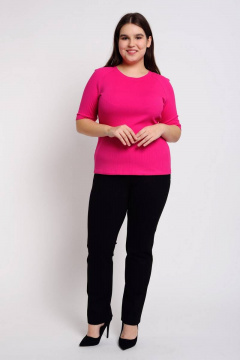 Розовый трикотажный джемпер из хлопка с рукавом реглан Femme & Devur 30078 1.43F(170) - фото 2