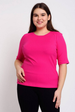 Розовый трикотажный джемпер из хлопка с рукавом реглан Femme & Devur 30078 1.43F(170) - фото 1