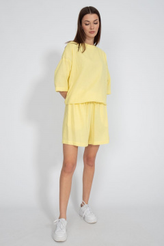 Летний костюм из льна: шорты с карманами и свободный джемпер Kivviwear 40754074.15 - фото 2