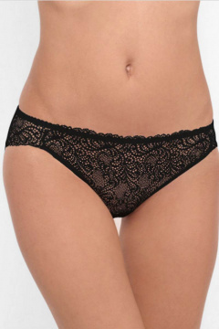 Черные кружевные трусы-слип из эластичного материала Milady 238 3.8 - фото 1