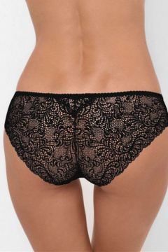 Черные кружевные трусы-слип из эластичного материала Milady 238 3.8 - фото 2
