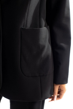 Жакет с рельефами и накладными карманами Golden Valley 3051 черный - фото 3