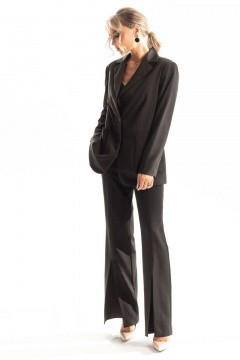 Жакет с рельефами и накладными карманами Golden Valley 3051 черный - фото 1