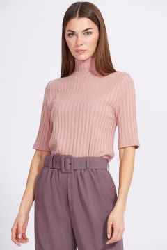 Брюки капри из костюмной ткани с эластичной тесьмой EOLA 2369 слива - фото 5