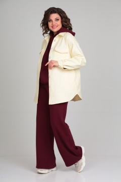 Рубашка из джинсового хлопка с накладными карманами и вышивкой Michel chic 773 нежно-желтый - фото 5