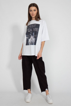 Футболка свободного кроя из хлопка для летнего стиля Kivviwear 4034.22 - фото 5