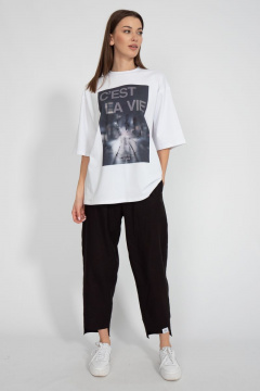 Футболка свободного кроя из хлопка для летнего стиля Kivviwear 4034.22 - фото 4