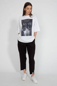 Футболка свободного кроя из хлопка для летнего стиля Kivviwear 4034.22 - фото 3