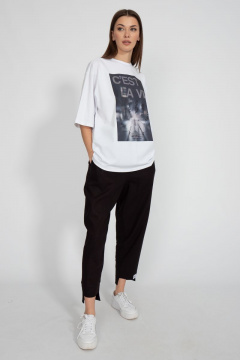 Футболка свободного кроя из хлопка для летнего стиля Kivviwear 4034.22 - фото 2