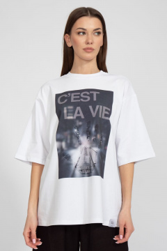 Футболка свободного кроя из хлопка для летнего стиля Kivviwear 4034.22 - фото 1