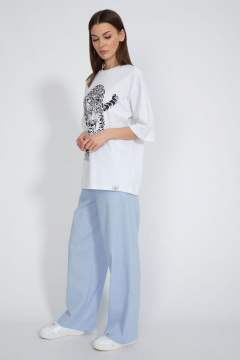 Футболка хлопковая с удлинённым рукавом для повседневной носки Kivviwear 4034.23 - фото 5