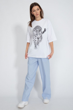 Футболка хлопковая с удлинённым рукавом для повседневной носки Kivviwear 4034.23 - фото 4