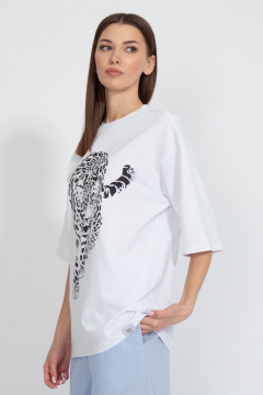 Футболка хлопковая с удлинённым рукавом для повседневной носки Kivviwear 4034.23 - фото 2