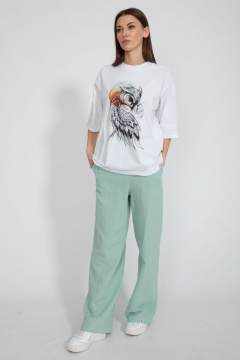 Футболка свободного кроя из трикотажа для летнего образа Kivviwear 4034.24 - фото 5