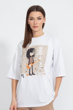 Футболка хлопковая с удлинённым рукавом для ежедневного ношения Kivviwear 4034.29 - фото 1