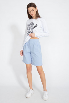 Лонгслив классический из трикотажа хлопка на каждый день Kivviwear 4061.43 - фото 4