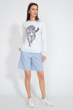 Лонгслив классический из трикотажа хлопка на каждый день Kivviwear 4061.43 - фото 3