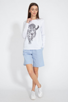 Лонгслив классический из трикотажа хлопка на каждый день Kivviwear 4061.43 - фото 2